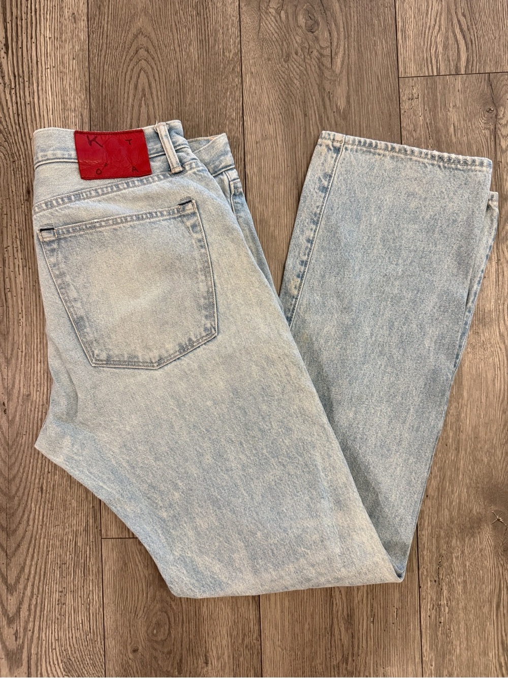 Hiroshi Kato Huey Hammer Straight Men Size 34x34 Denim Pant Jeans Button Closure
